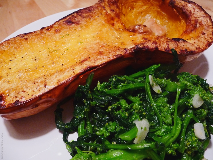 Butternut squash and Broccoli Rabe - doorsixteen.com