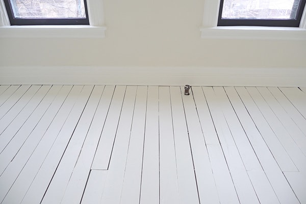 White painted on sale wood floors