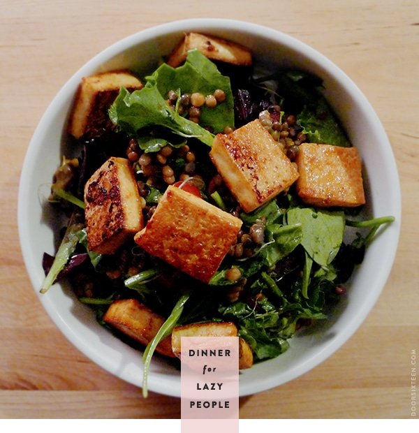 tofu lentil salad