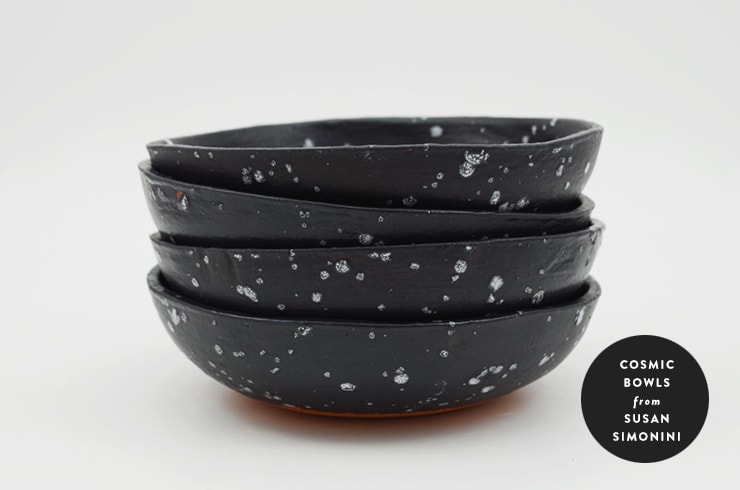 Susan Simonini cosmic black ceramic bowls - doorsixteen.com