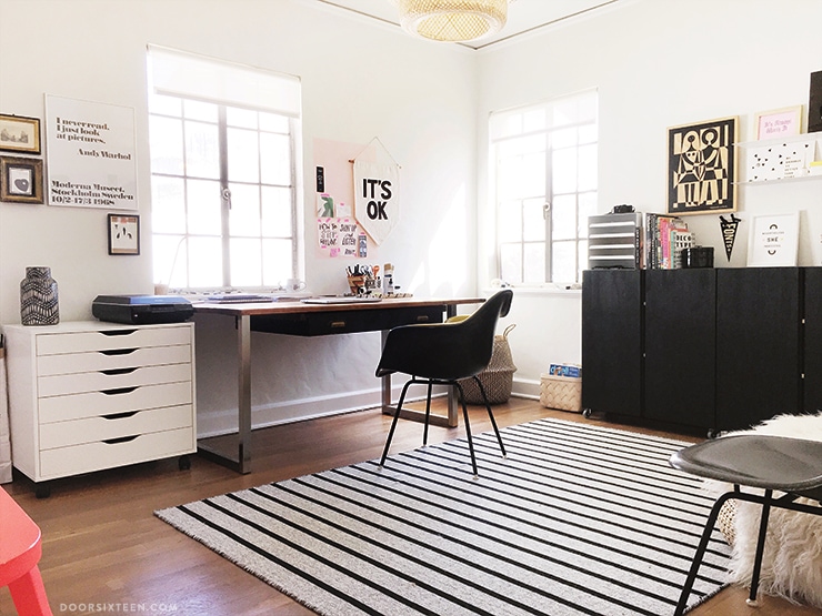 IKEA office makeover - doorsixteen.com