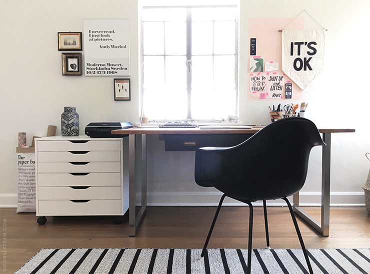 IKEA office makeover - doorsixteen.com