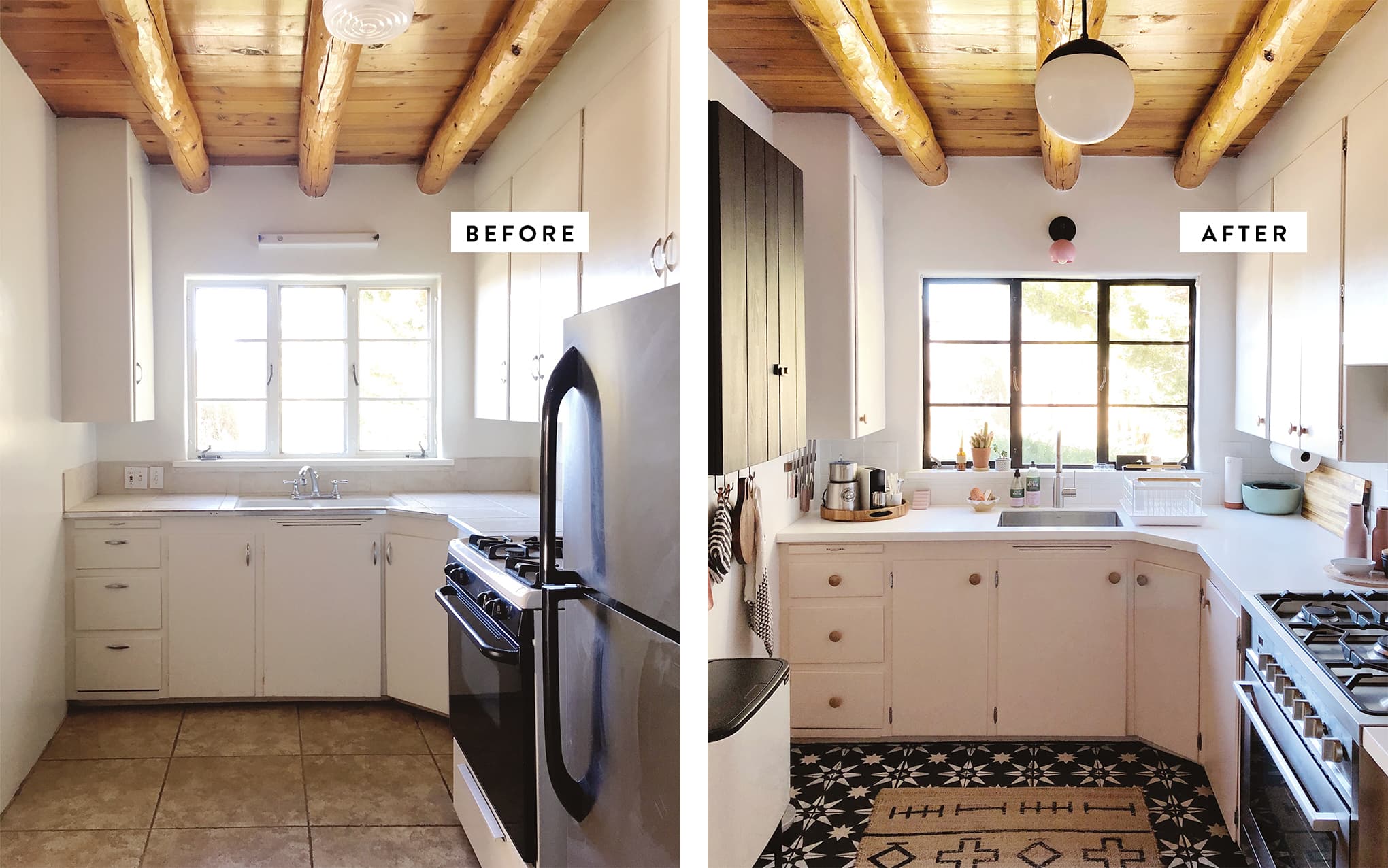 Santa Fe kitchen renovation BEFORE + AFTER